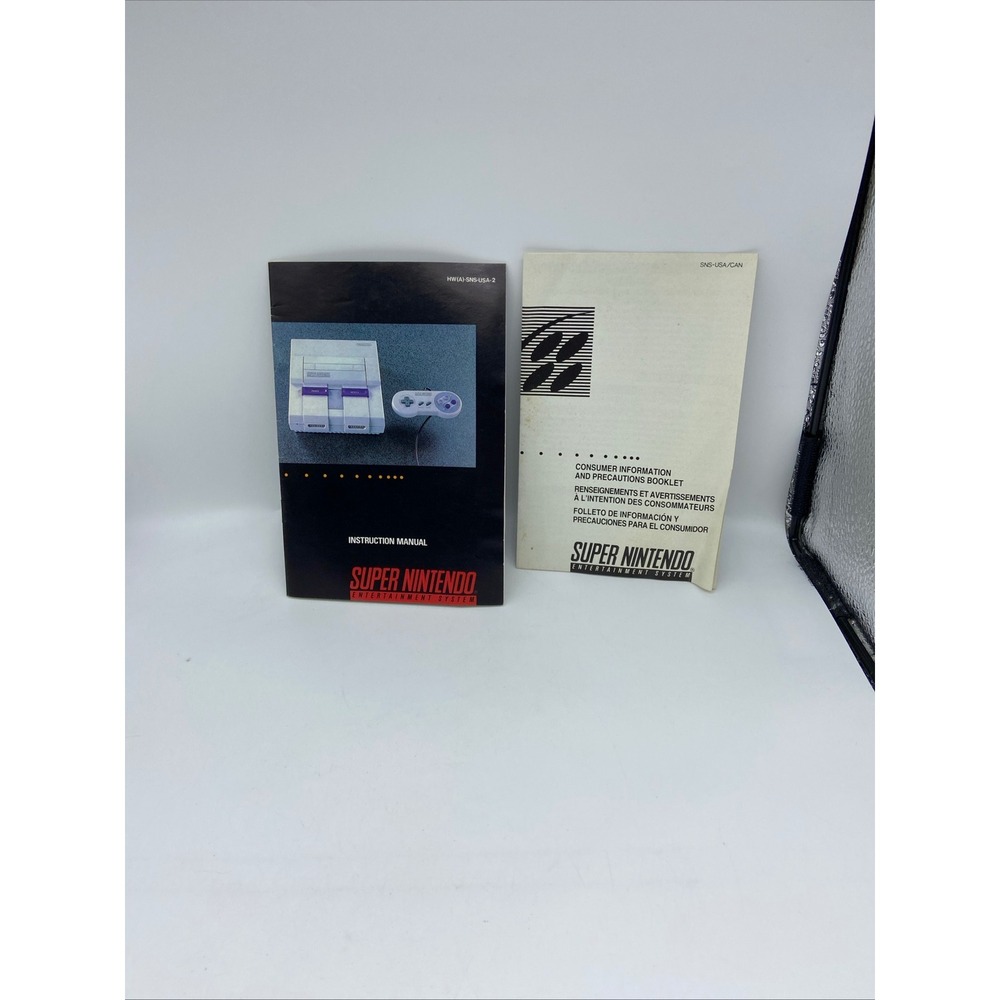 Nintendo SNES Instruction Manual and Precautions Booklet Gray HW A SNS USA 2
